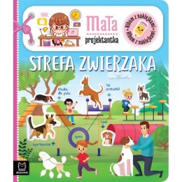 Aksjomat Książeczka edukacyjna Aksjomat Album z naklejkami. Mała projektantka. Strefa zwierzaka