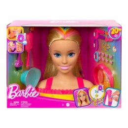 Barbie Zestaw piękności głowa do stylizacji neon blond Barbie (HMD78)