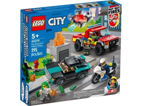 Lego Klocki konstrukcyjne Lego City akcja strażacka i policyjna (60319)