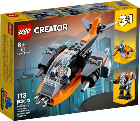 Lego Klocki konstrukcyjne Lego Creator 3w1 Cyberdron (31111)