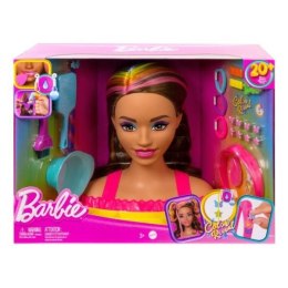 Barbie Zestaw piękności głowa do stylizacji neon brąz Barbie (HMD80)
