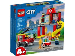 Lego Klocki konstrukcyjne Lego City remiza strażacka i wóz strażacki (60375)