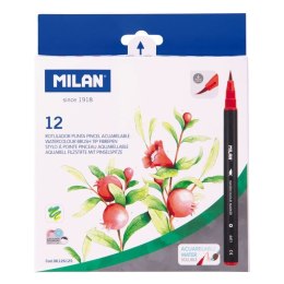 Milan Flamaster Milan pędzelkowy watercolour 12 kol. (0612612S)
