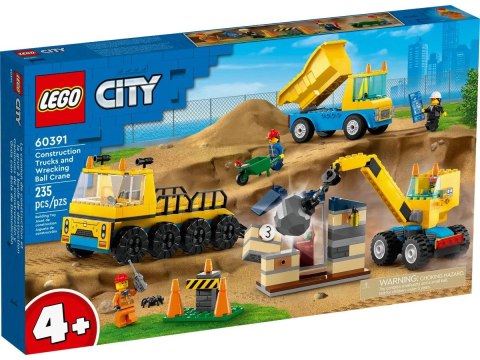 Lego Klocki konstrukcyjne Lego City Pojazdy budowlane i kule do wyburzania (60391)