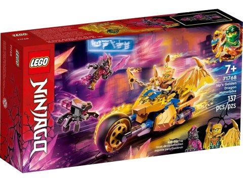 Lego Klocki konstrukcyjne Lego Ninjago Motocykl złotego smoka Jaya (71768)