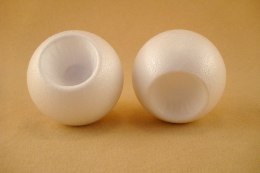 Ozdoba styropianowa elementy styropianowe kula dwuwklesła (80mm)