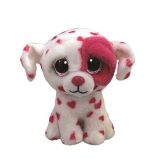 Ty Pluszak Ty Beanie Boos Pies biały w serca Beau [mm:] 150 (TY36539)