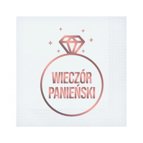 Godan Serwetki Godan Wieczór Panieński 20 szt. biały papier [mm:] 330x330 (PW-SWPB)