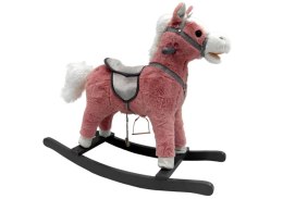 Lean Koń na biegunach 74 cm Dźwięki Różowy Lean (15564)
