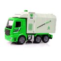 Lean Ciężarówka Śmieciarka Zielona Ruchomy Kontener Świecące Koła Lean (11048)