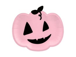 Partydeco Talerz jednorazowy Partydeco Halloween dynia różowa 1op/6szt. 6 szt (TPP62)