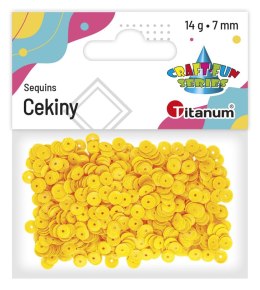 Titanum Cekiny Titanum Craft-Fun Series Okrągłe pastelowe żółte