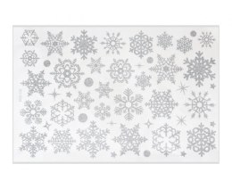 Godan Naklejki świąteczne Śnieżynki, mix, brokatowe srebrne Godan (PF-NSBS)