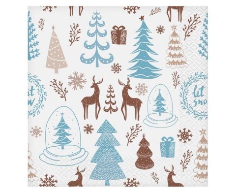 Godan Serwetki Godan Hello Winter mix nadruk papier [mm:] 330x330 (PG-SHWB)