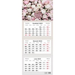 Interdruk Kalendarz ścienny 5902277338204 Interdruk 340x825 trójdzielny 340mm x 825mm (Kwiaty)