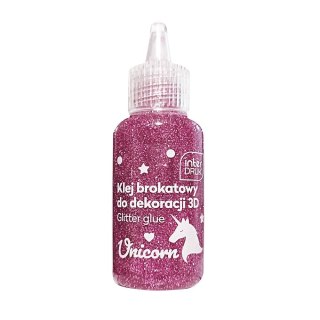 Interdruk Klej artystyczny Interdruk UNICORN brokatowy 3D 5902277337085 20ml (20ml)