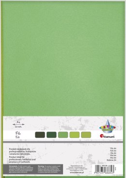 Titanum Filc Titanum Craft-Fun Series tonacja zielona kolor: mix 10 ark. [mm:] 210x297 (345158)