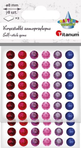 Titanum Kryształki samoprzylepne Okrągłe 6 kolorów KO21