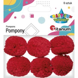 Titanum Pompony Titanum Craft-Fun Series czerwone 6 szt