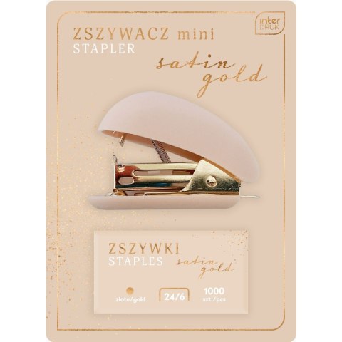 Yn-teen Zszywacz Yn-teen Satin Gold MINI + zszywki mix 15k (5902277318947)