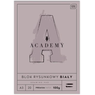 Blok rysunkowy ACADEMY A3 /20 100g A3 biały 100g 20k (5902277331717)