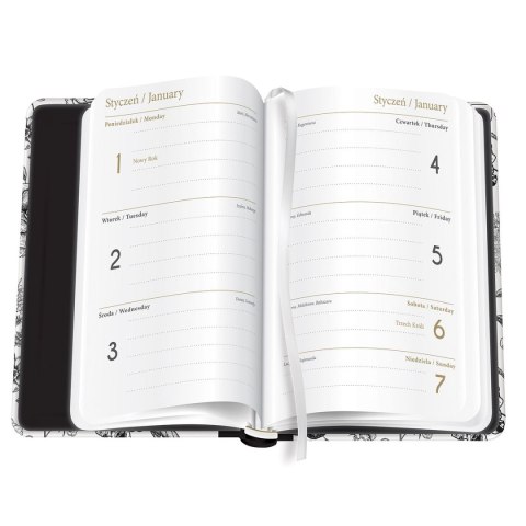 Interdruk Kalendarz książkowy (terminarz) 5902277338112 Interdruk MAT+UV B6/192 B6 (BLACK&WHITE)