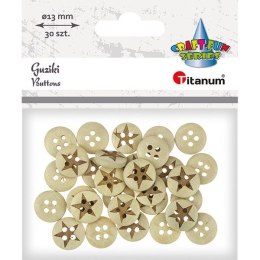 Titanum Guziki Titanum Craft-Fun Series 13mm naturalny 30 szt (WDY200)