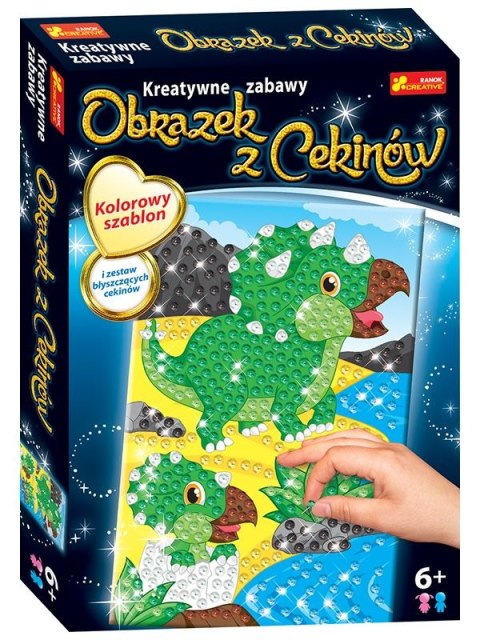 Ranok Creative Zestaw kreatywny dla dzieci Ranok Creative Cekinowe obrazki Dinozaur