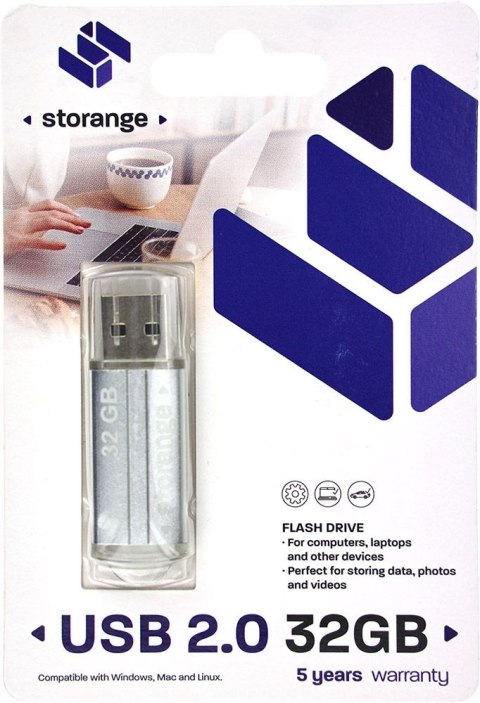 Storange Pendrive Storange Silver 32GB (STORANPEN32GBSLV2.0)