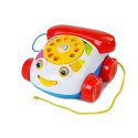 Lean Telefon zabawkowy Do Ciągnięcia na Kółkach ze słuchawka na Baterie dla Niemowlęcia Lean (6889)