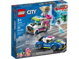 Lego Klocki konstrukcyjne Lego City Policyjny pościg za furgonetką z lodami (60314)