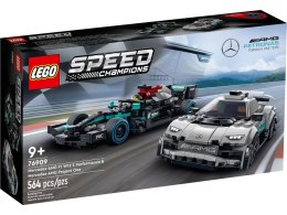 Lego Klocki konstrukcyjne Lego Speed Champions Mercedes-AMG F1 W12 E Performance i Mercedes-AMG ONE (76909)