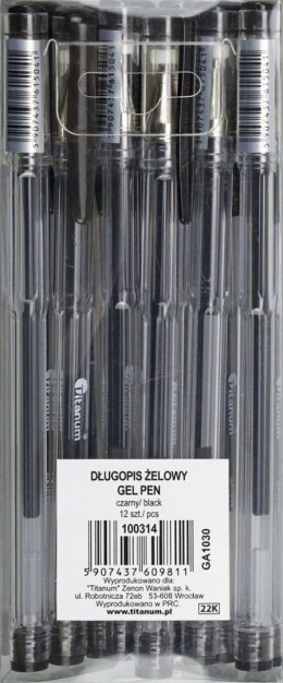 Titanum Długopis GA1030 Titanum czarny 0,7mm (GA1030)
