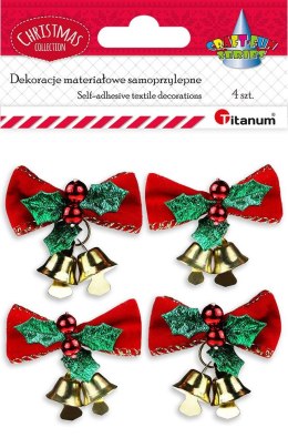 Titanum Ozdoba świąteczna Craft-Fun Series kokardy z dzwonkami Titanum (23BJ0103-2)