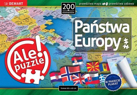 Demart Puzzle Państwa Europy 200 el. Demart