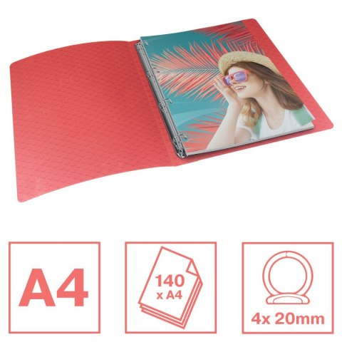 Esselte Segregator ringowy Colour Breeze A4 25mm koralowy Esselte (628437)