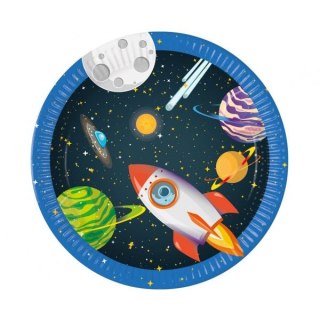 Godan Talerz jednorazowy Godan TALERZ PAPIEROWY rocket space papier śr. 230mm 8 szt (93733)