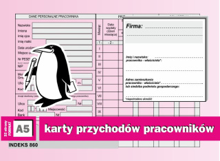 PAPIRUS II DRUK KARTY PRZYCHODÓW PRACOWNIKÓW A5