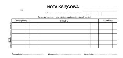 PAPIRUS II DRUK NOTA KSIĘGOWA 1/3 A4