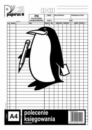 PAPIRUS II DRUK POLECENIE KSIĘGOWANIA A4