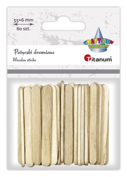 Titanum Ozdoba drewniana Titanum Craft-Fun Series Patyczki naturalne 6x55mm (21WL004)