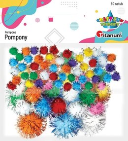 Titanum Pompony Titanum Craft-Fun Series brokatowe mix 80 szt (361537)