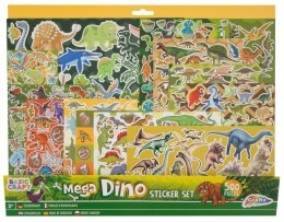 Grafix Naklejka (nalepka) Mega zestaw naklejek z dinozaurami 500 szt. 40 * 32 cm Grafix (100081)