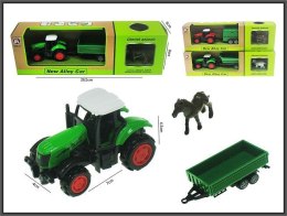 Hipo Traktor z przyczepą 16cm i zwierzakiem Hipo (H13520)