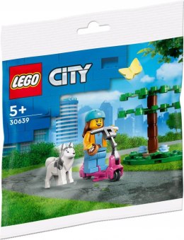 Lego Klocki konstrukcyjne Lego City Wybieg dla psów i hulajnoga (30639)