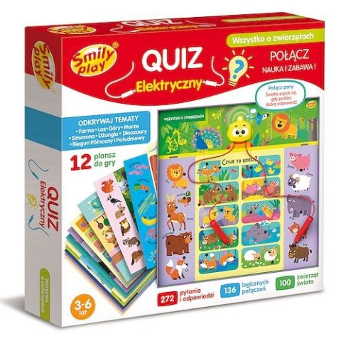 Smily Play Gra edukacyjna Smily Play Quiz Elektryczny Wszystko o zwierzętach (SP98277)