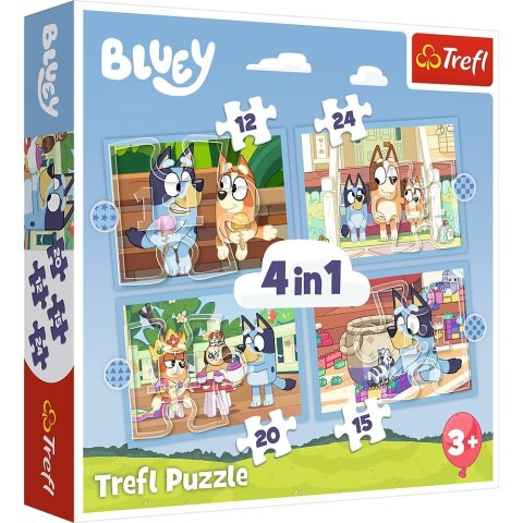 Trefl Puzzle Trefl Bluey Bluey i jego świat 4w1 el. (34637)