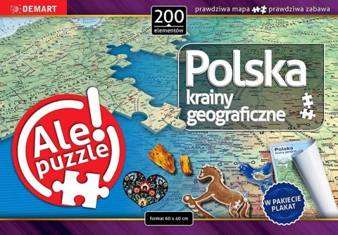 Demart Puzzle Demart Polska Krainy geograficzne 200 el. Demart Puzzle Demart Polska Krainy geograficzne 200 el.