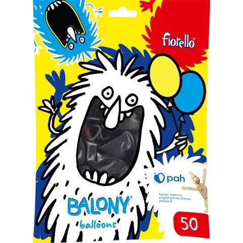 Fiorello Balon gumowy Fiorello metal czarny 10cal (170-2629)