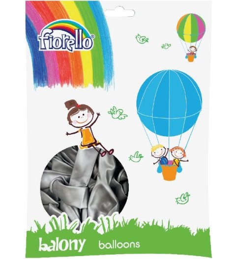 Fiorello Balon gumowy Fiorello srebrny 12cal (170-2503)